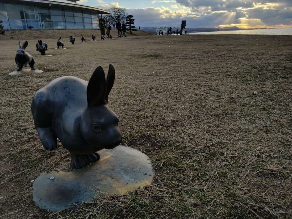 島根県立美術館のウサギ